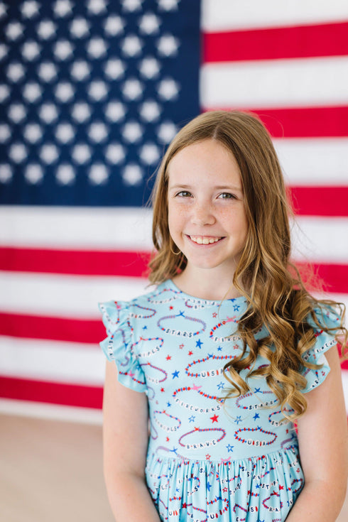 miss-americana-milas-version-flutter-sleeve-twirl-dress Mila &  Rose - Sophia's Style-Miss Americana (Mila's Version) Flutter Sleeve Twirl Dress-6-12M--1